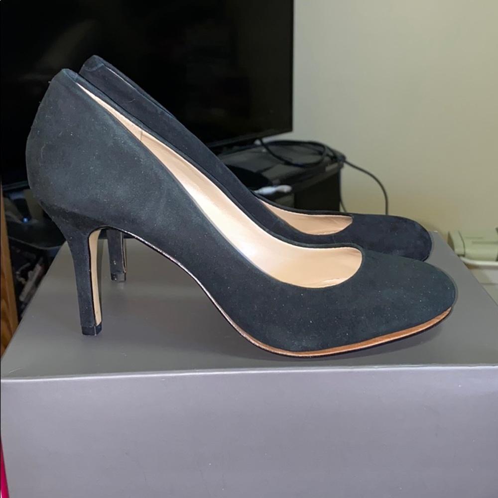 Vince Camuto black velvet heels